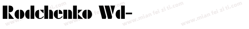 Rodchenko Wd字体转换